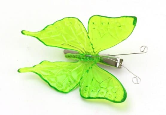 Schmetterling mit Clip, grün, 4 Stück - dekoaccessoires, fruehjahr, everyday-dekoaccessoires